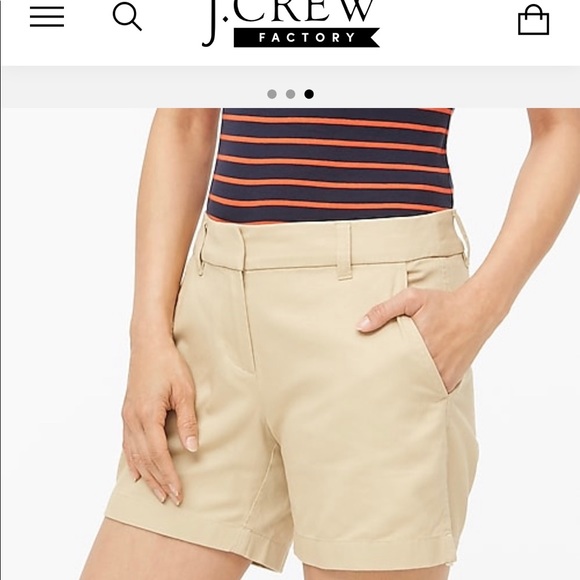 NWT J.Crew Factory 5” Chino Shorts Size 2 Grey - Picture 2 of 6